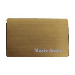 PVC Vizitka - Zářivě zlatá / Nerezová ocel thumbnail