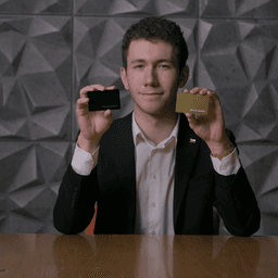 PVC Vizitka - Zářivě zlatá / Nerezová ocel thumbnail