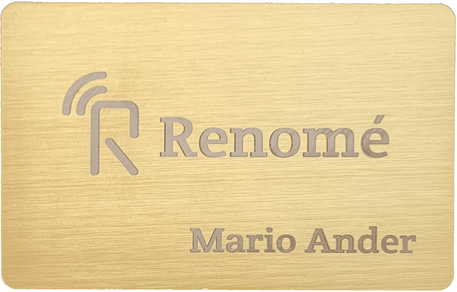 Kovová vizitka - Zlatá